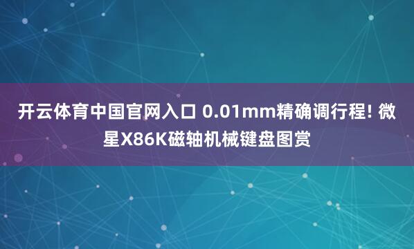 开云体育中国官网入口 0.01mm精确调行程! 微星X86K磁轴机械键盘图赏